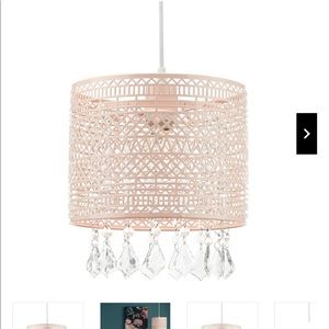 Pink toddler / nursery room light fixture chandelier